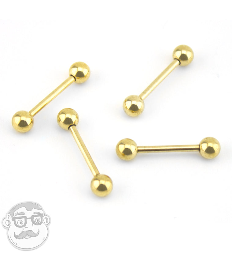 PVD Gold Stainless Steel Barbell