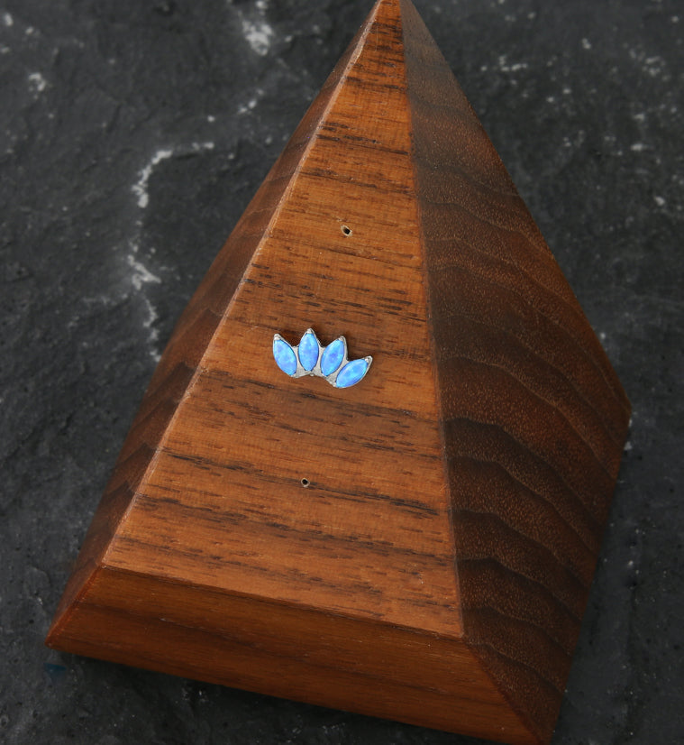 Quartet Blue Opalite Threadless Titanium Top