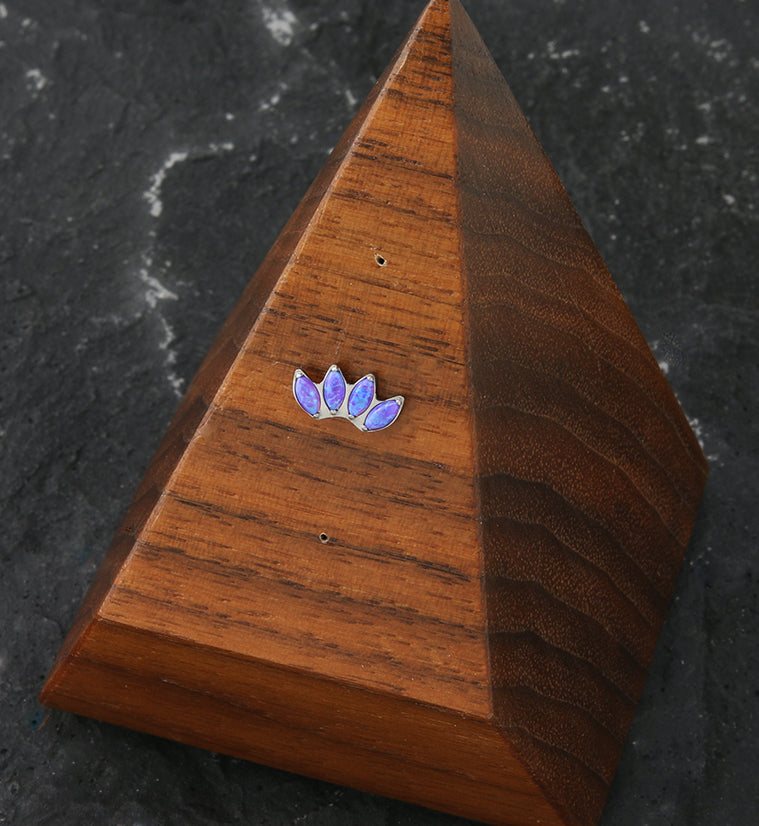 Quartet Purple Opalite Threadless Titanium Top