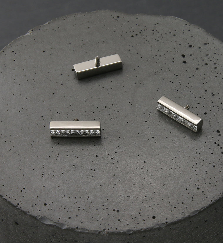 Rack CZ Bar Internally Threaded Top