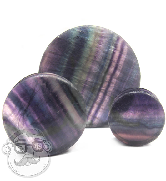 Rainbow Fluorite Ear Plugs