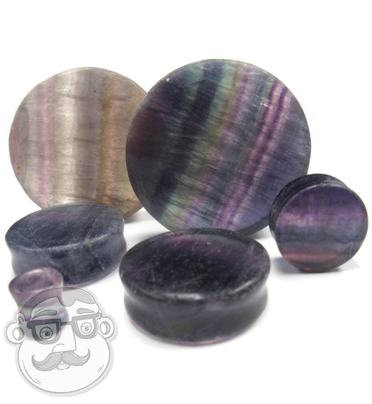 Rainbow Fluorite Stone Plugs