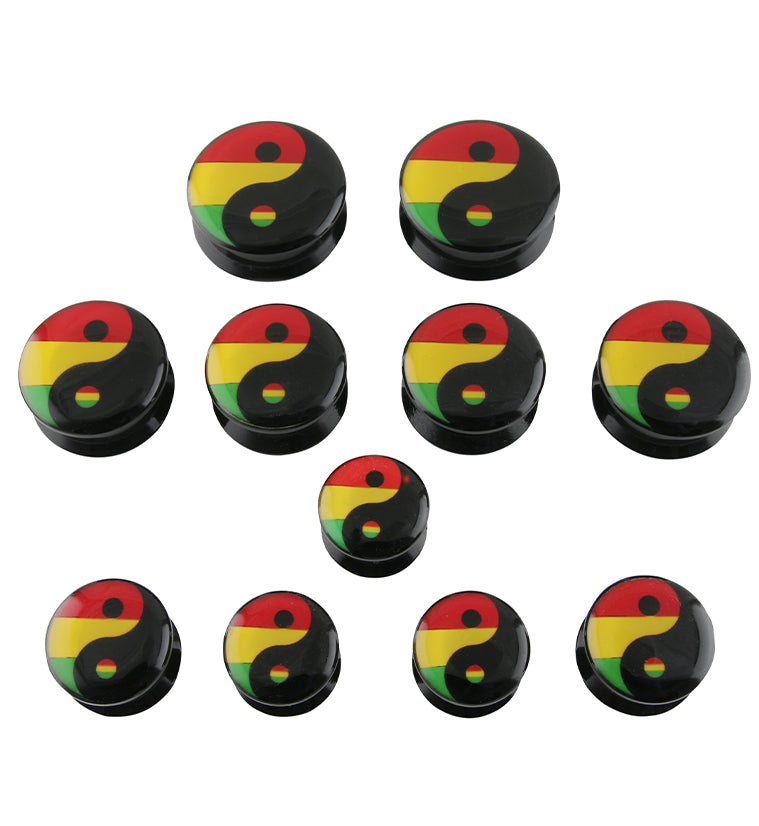 Rasta Yin Yang Plugs