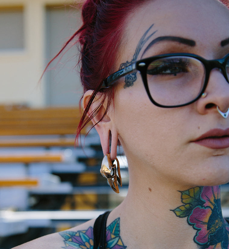 Raven Copper Brass Ear Weights