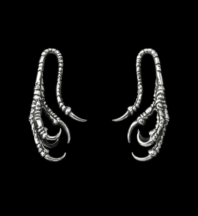 Raven Talons White Brass Ear Weights