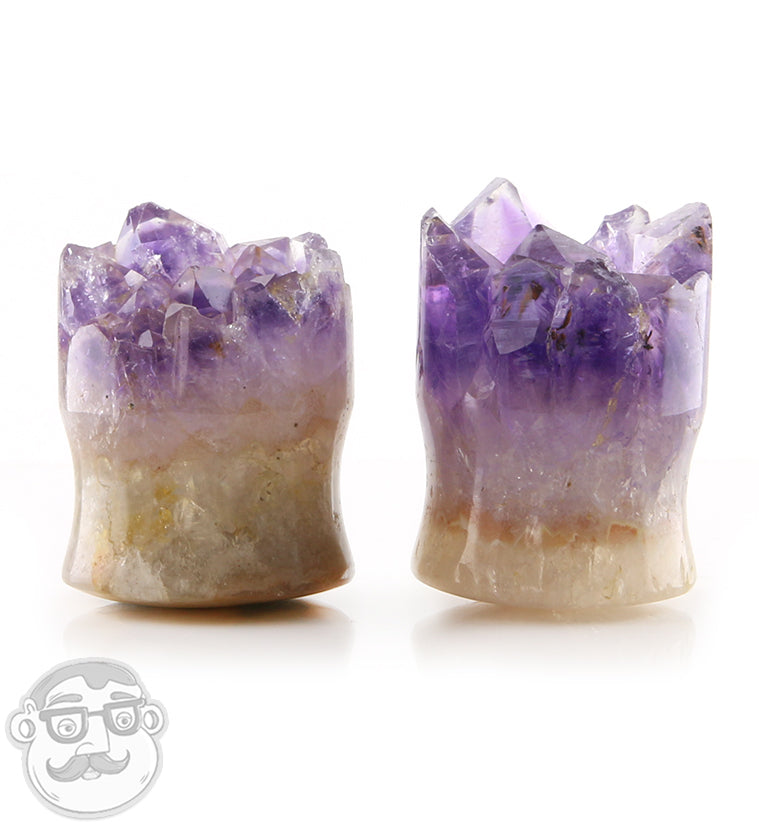 Raw Amethyst Plugs 3/4"