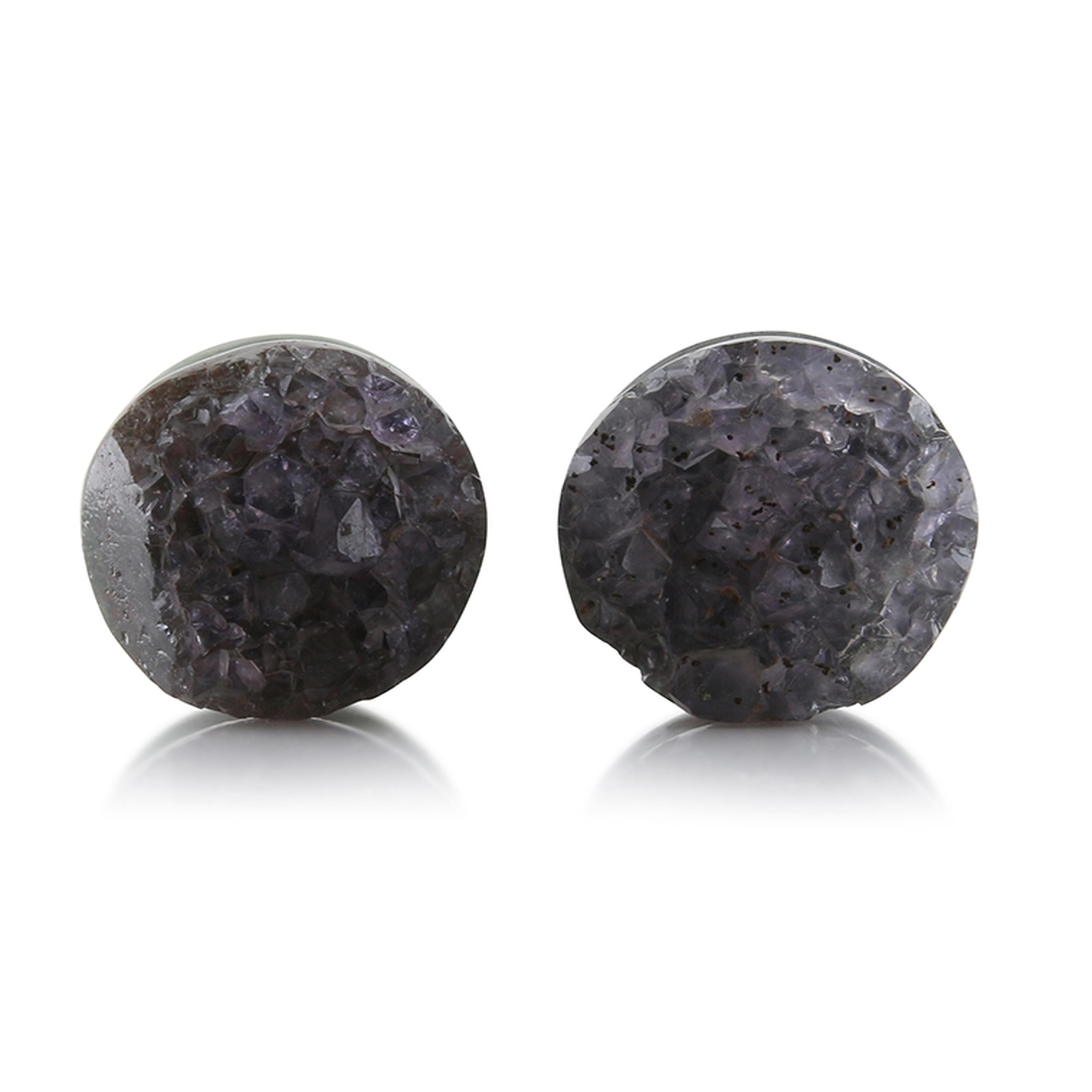 Raw Amethyst Plugs 15mm Version 1