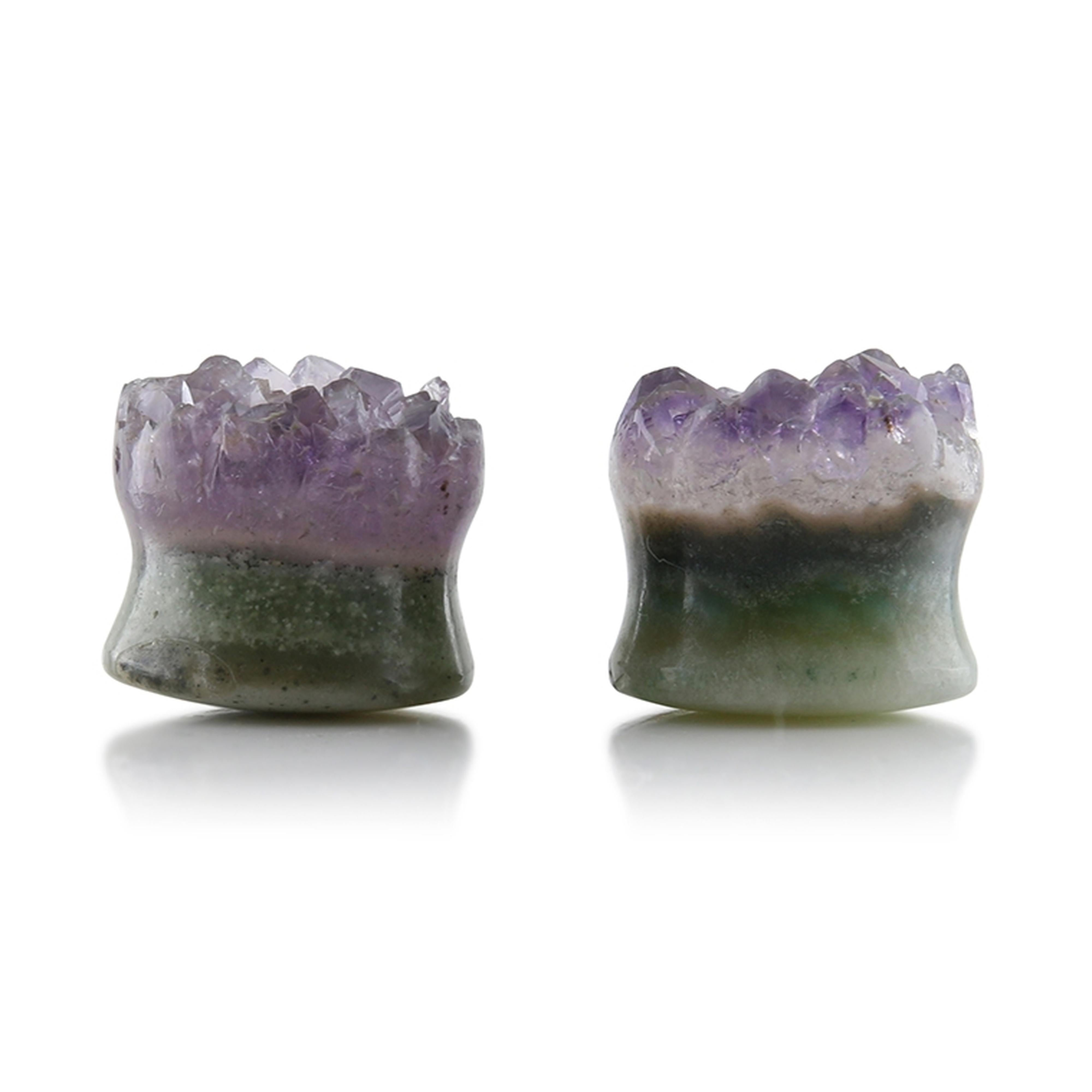 Raw Amethyst Plugs 15mm Version 3
