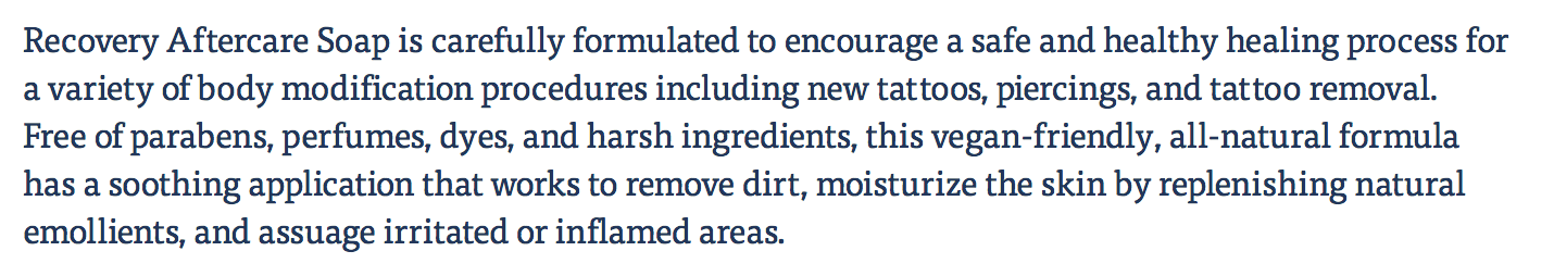 Recovery Aftercare Soap