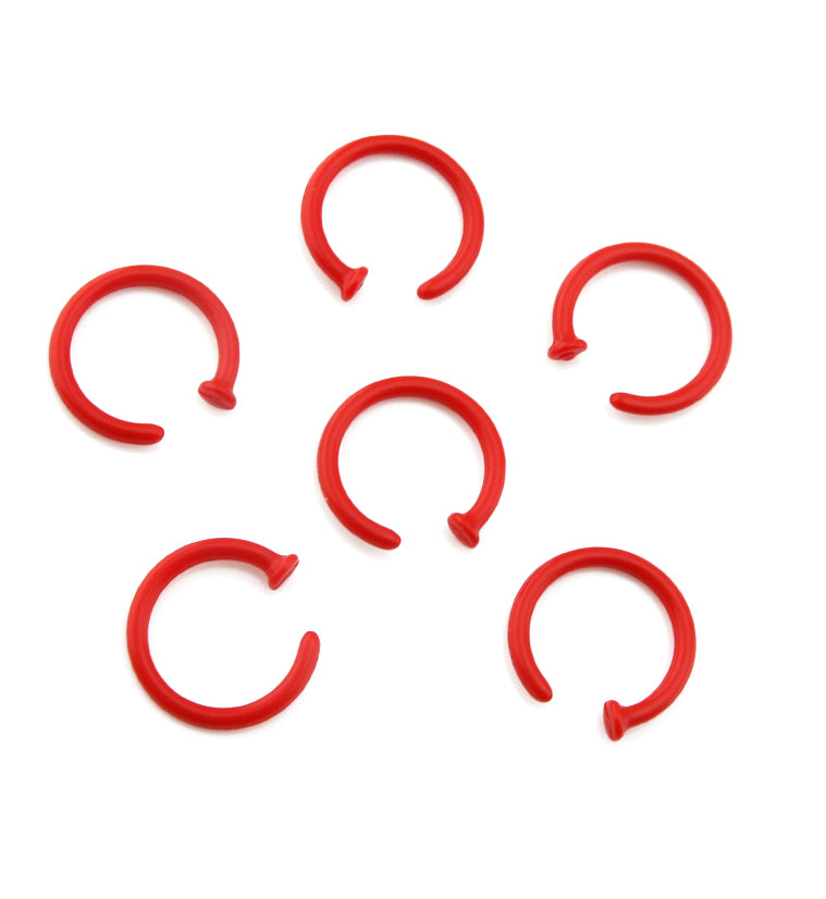 Red Bioflex Nose Hoop Ring