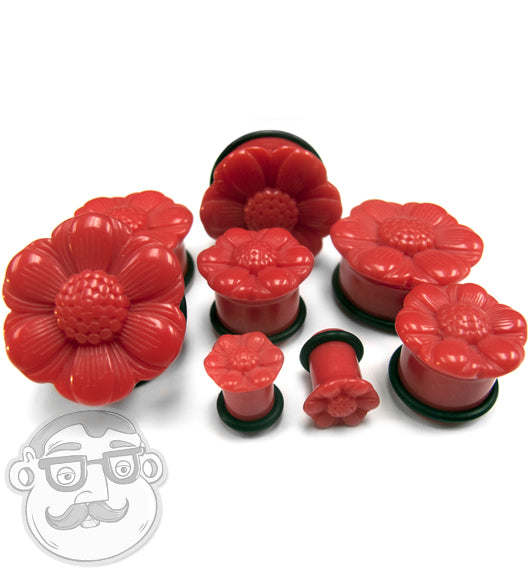 Red Flower Petal Plug