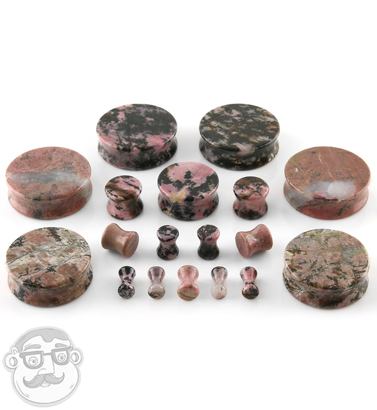 Rhodonite Stone Plugs