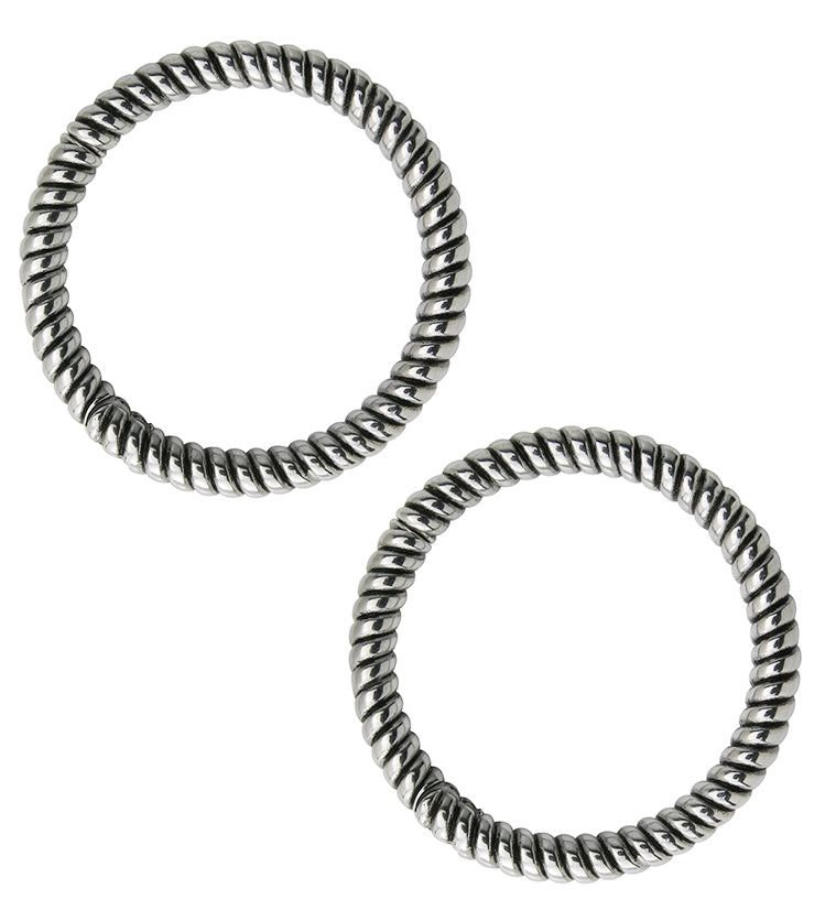 Rope Stainless Steel Hinged Ear Weights