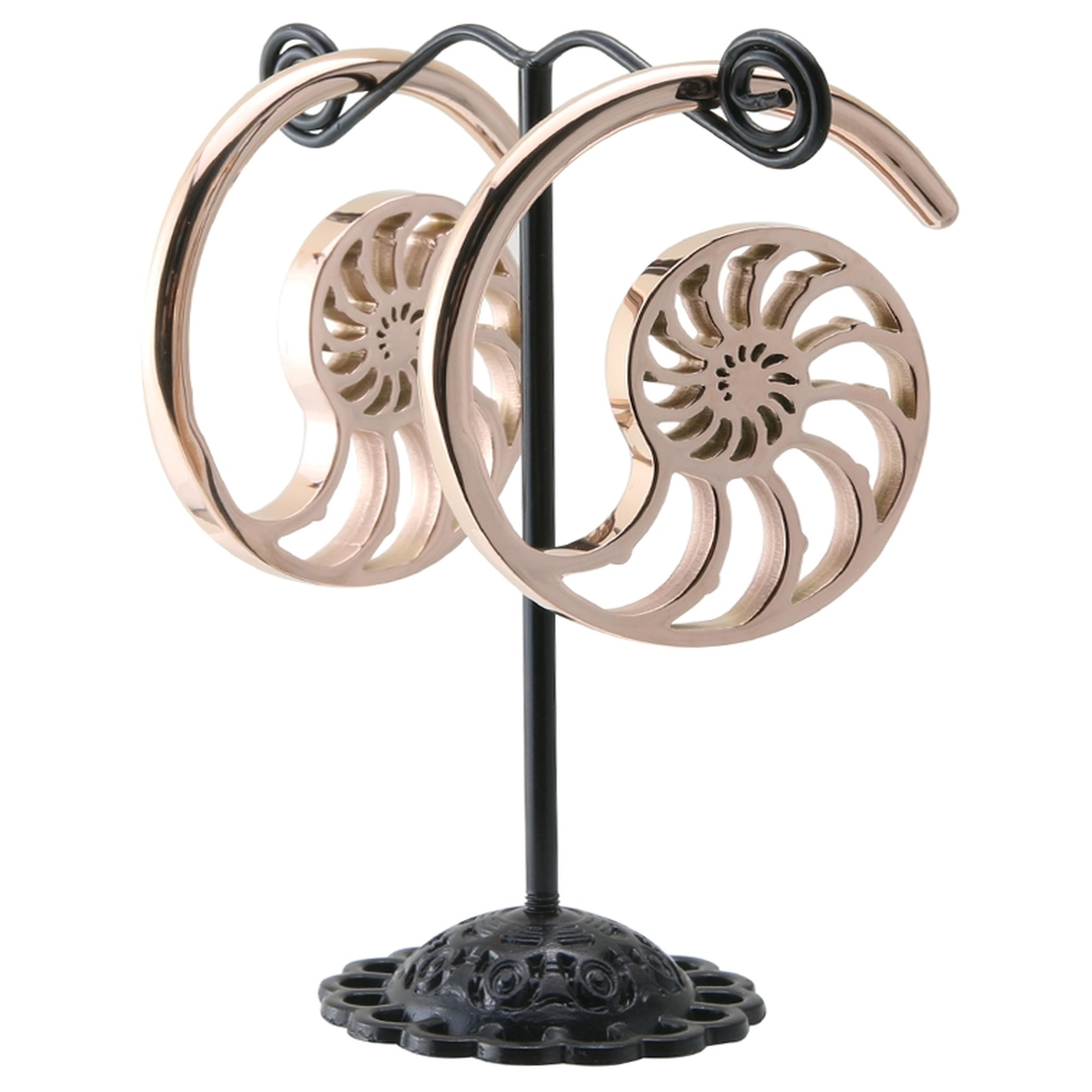 Rose Gold PVD Ammonite Ear Weights