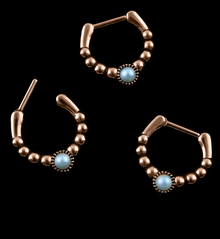 16G Rose Gold Orbed Septum Clicker