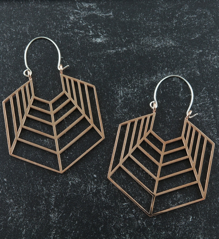 20G Rose Gold Oblique Hangers / Earrings