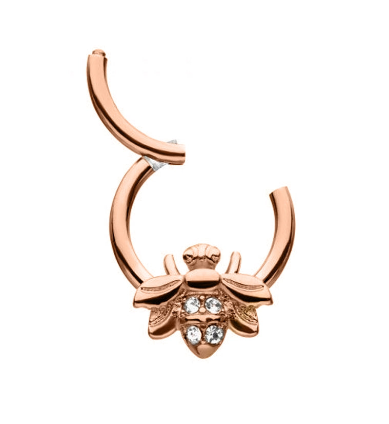 Rose Gold PVD Honey Bee Hinged Segment Ring