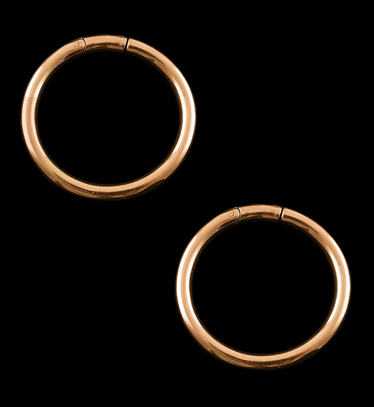 Rose Gold PVD Hoop Ear Weights