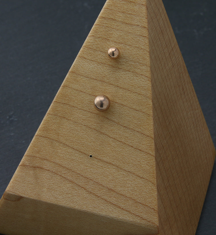 Rose Gold PVD Ball Titanium Threadless Top