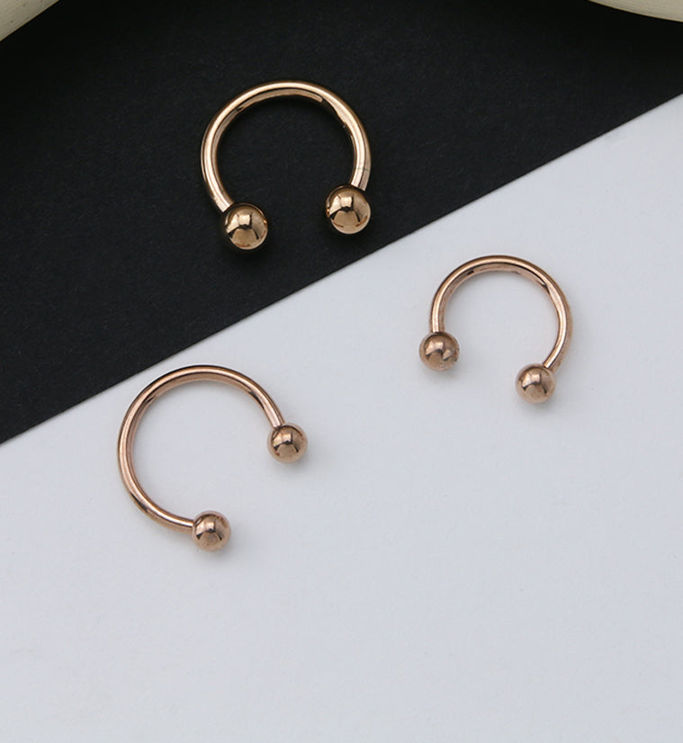 Rose Gold PVD Basic Titanium Circular Barbell