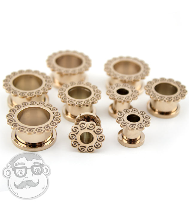 Rose Gold Spiral Ornamental Tunnels