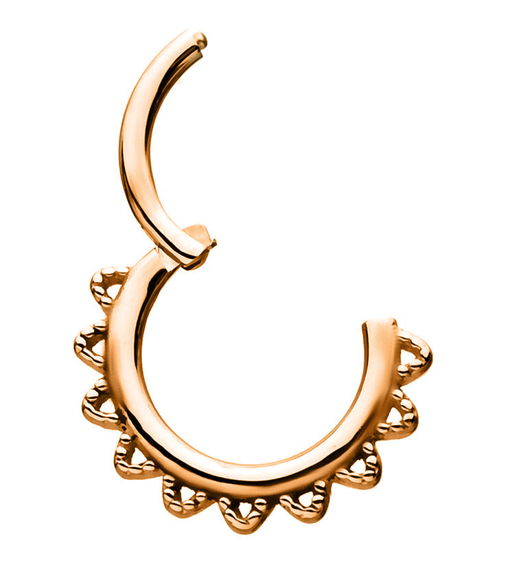 Rose Gold PVD Aubade Hinged Segment Ring