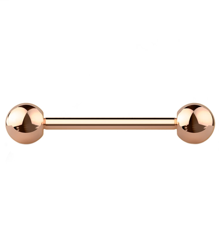 Rose Gold PVD Titanium Barbell