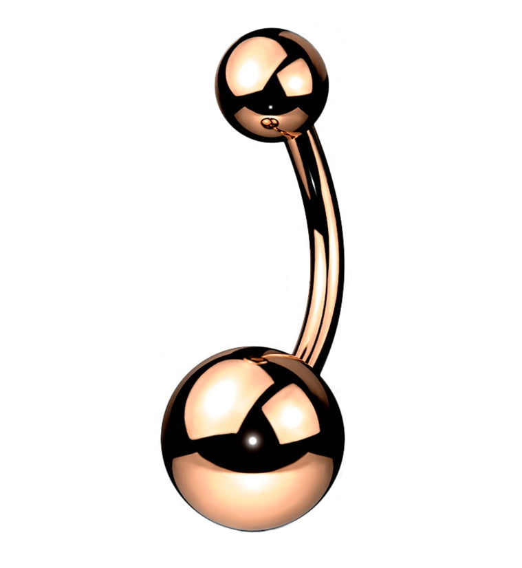 Rose Gold PVD Titanium Belly Button Ring