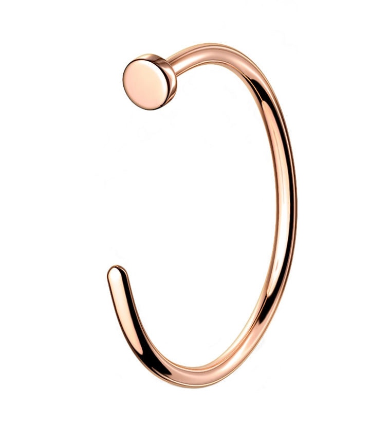 Rose Gold Titanium Nose Ring Hoop - Main Image