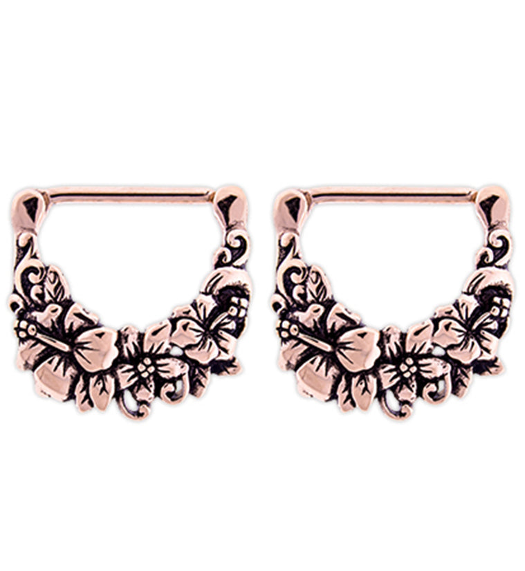 14G Hibiscus Nipple Clicker