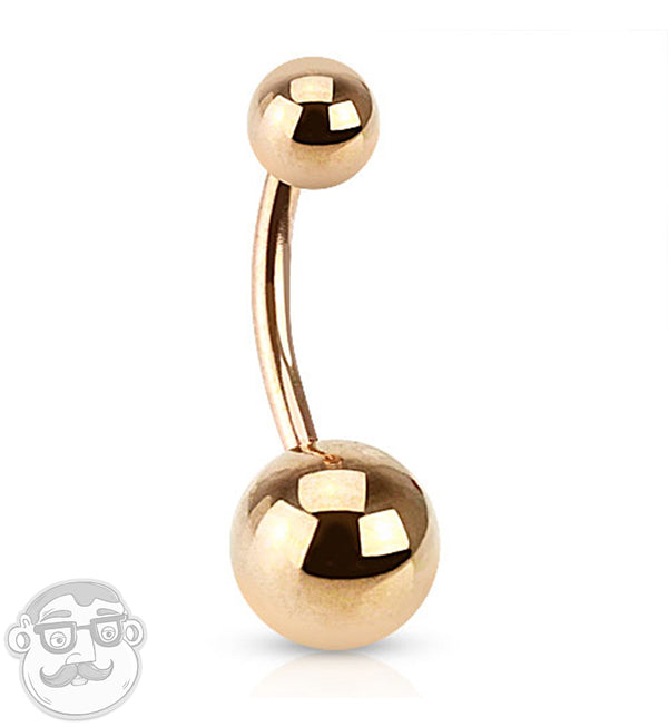 PVD Rose Gold Belly Button Ring
