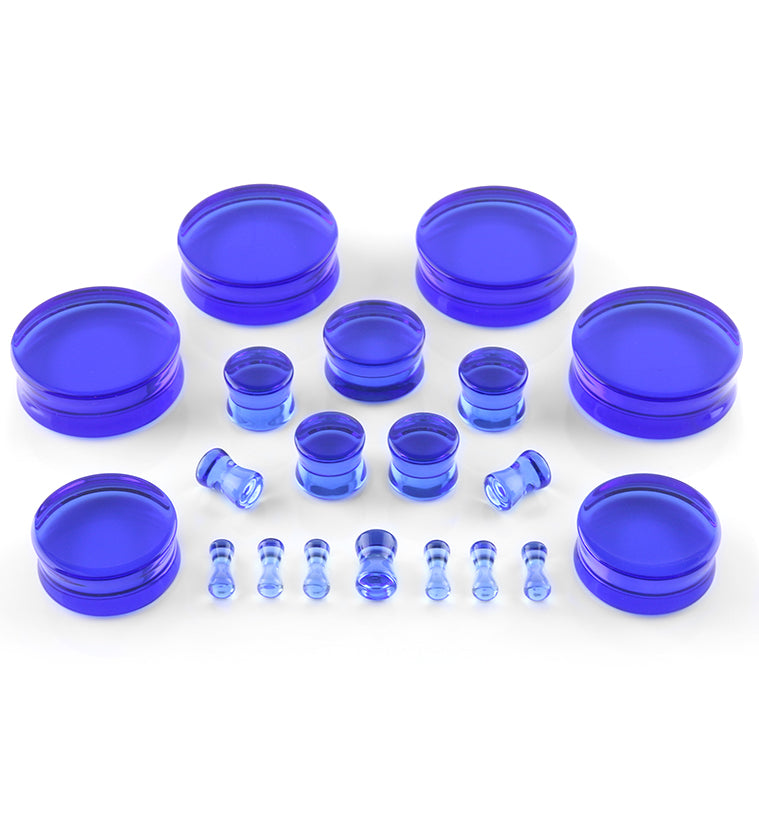 Royal Blue Glass Plugs