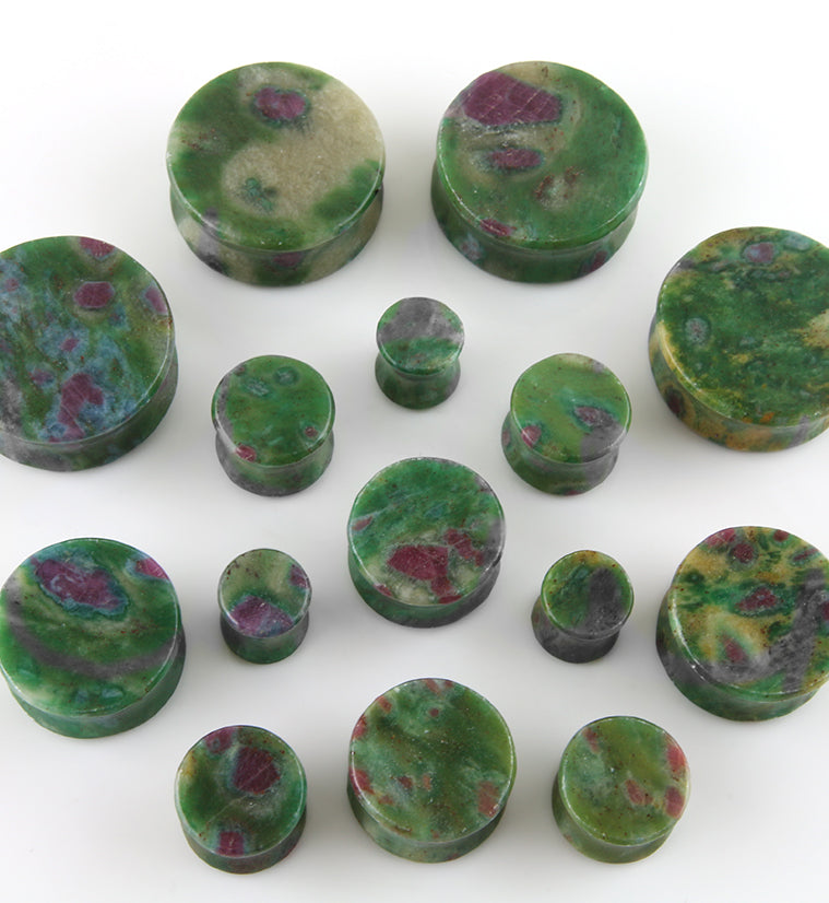 Ruby In Fuchsite Stone Plugs