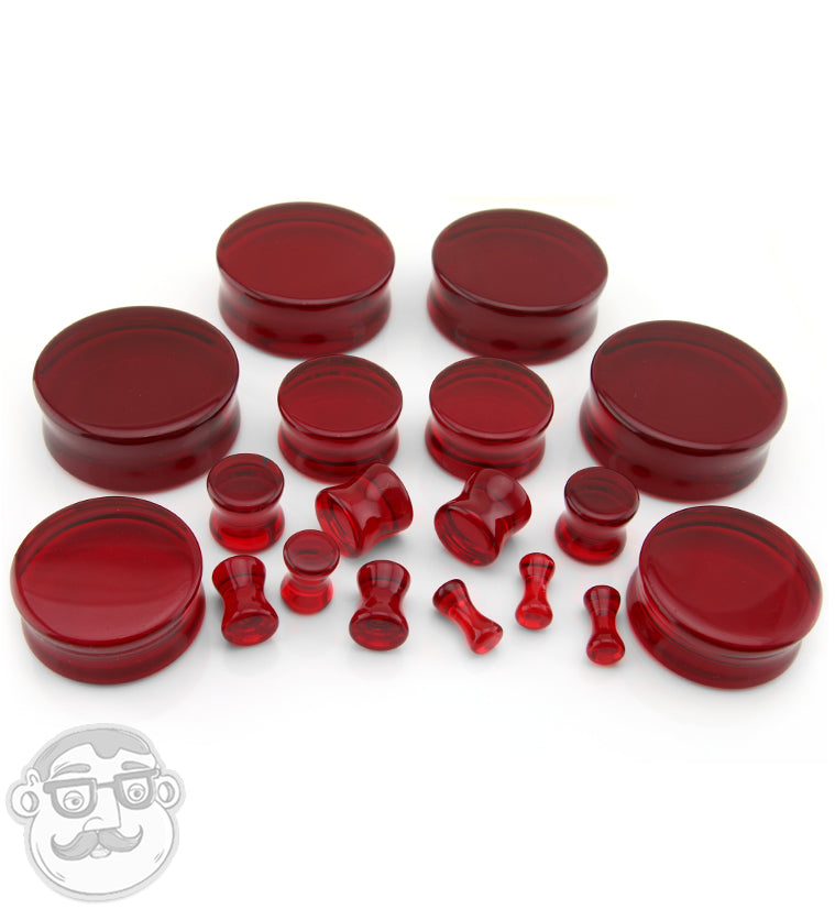 Red Glass Plugs