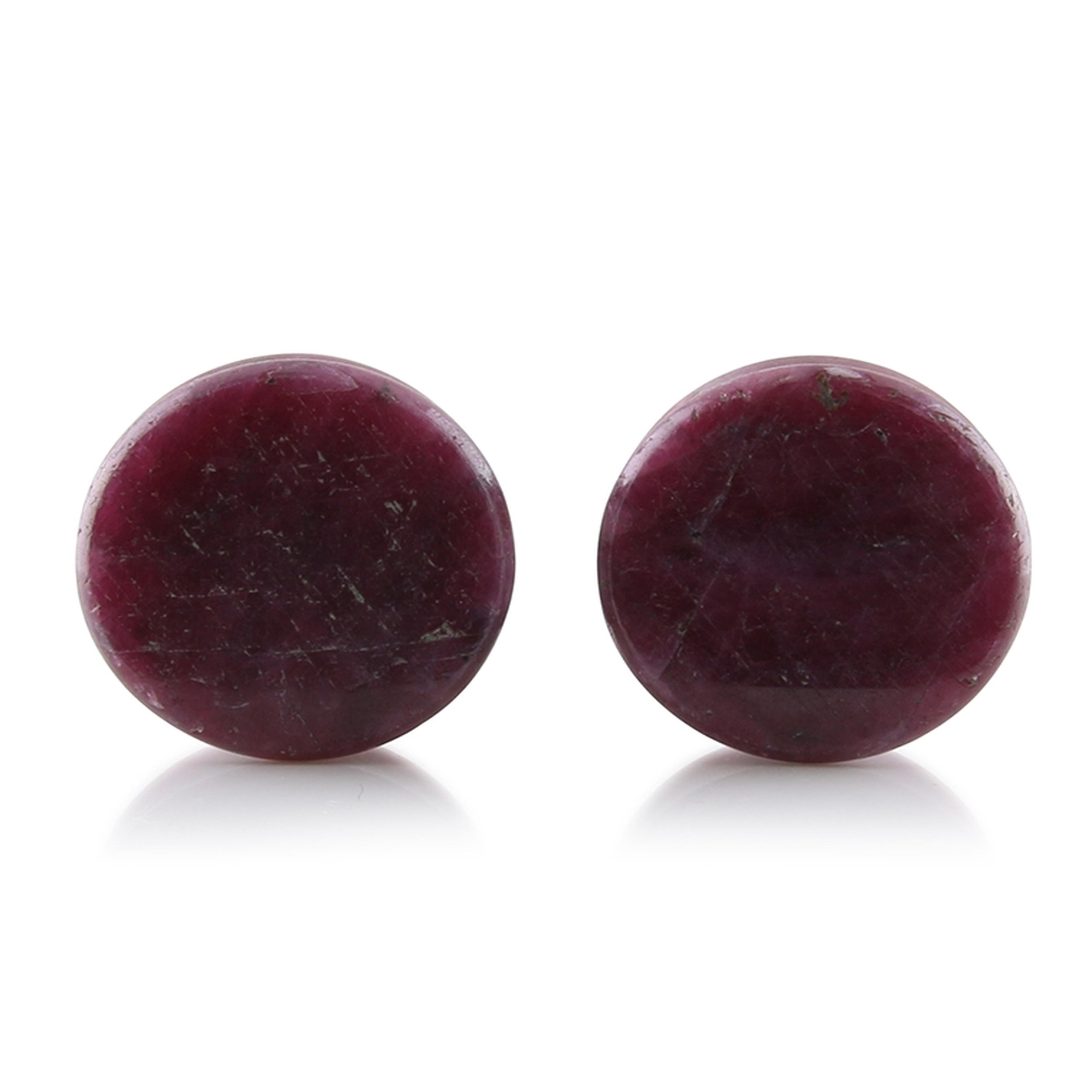 Ruby Stone Plugs 5/8" (16mm) Version 2