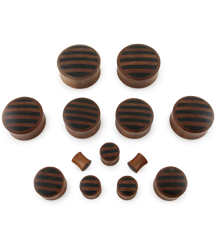 Saba Wooden Plugs With Striped Inlay
