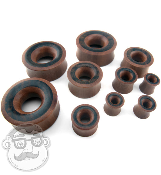 Saba Wood Tunnel Plugs With Sono Wood Inlay