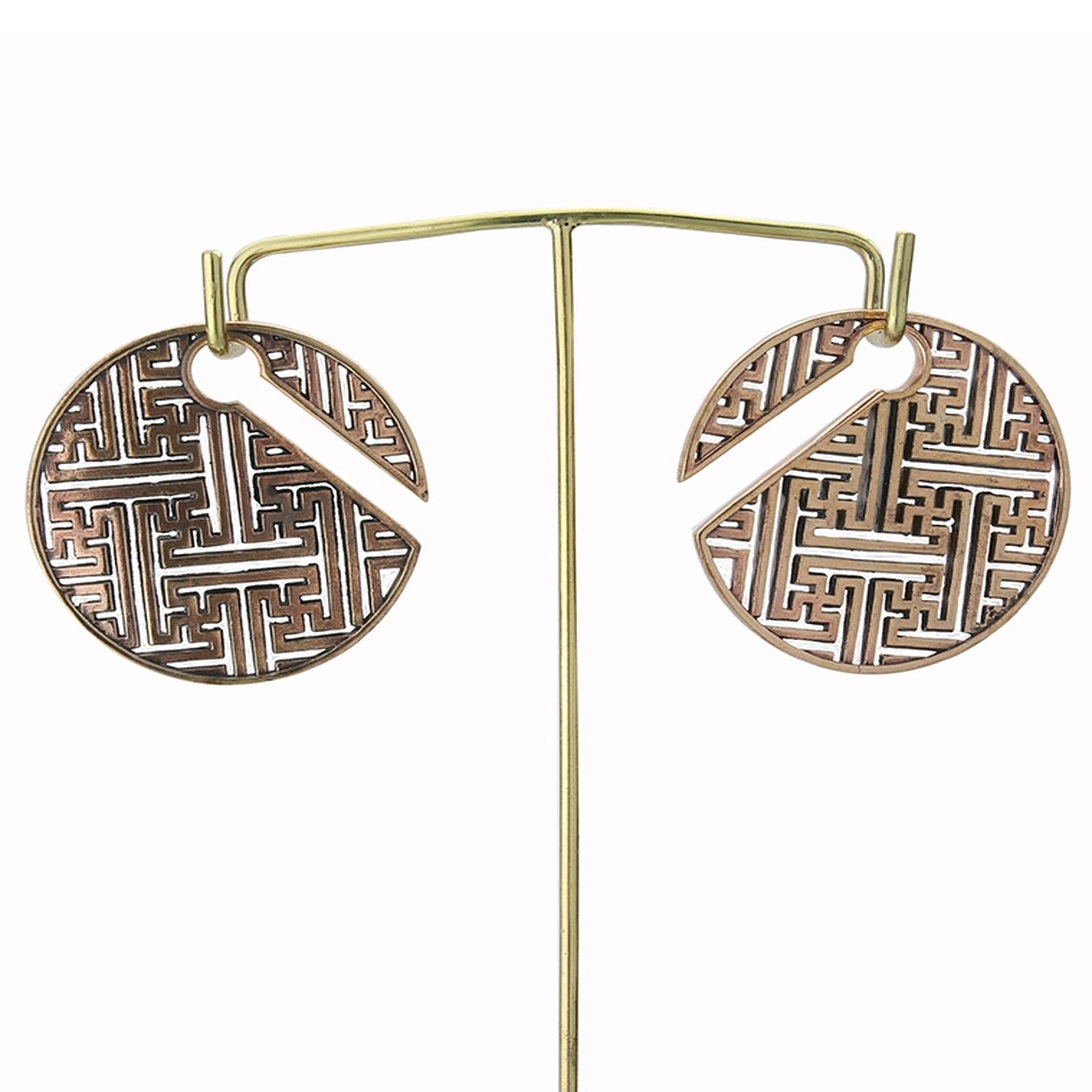 Rose Gold Sayagata Ear Weights