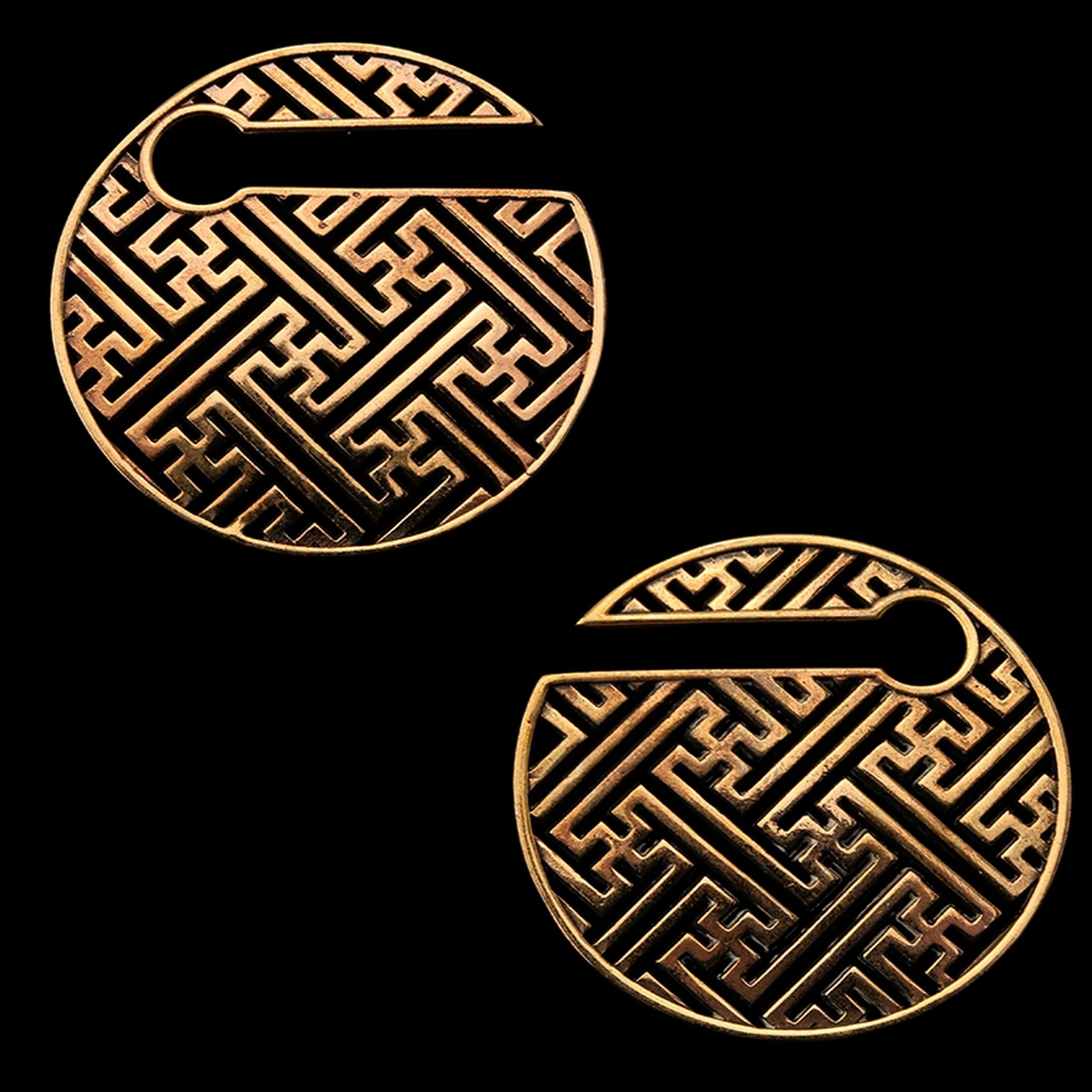 Rose Gold Sayagata Ear Weights