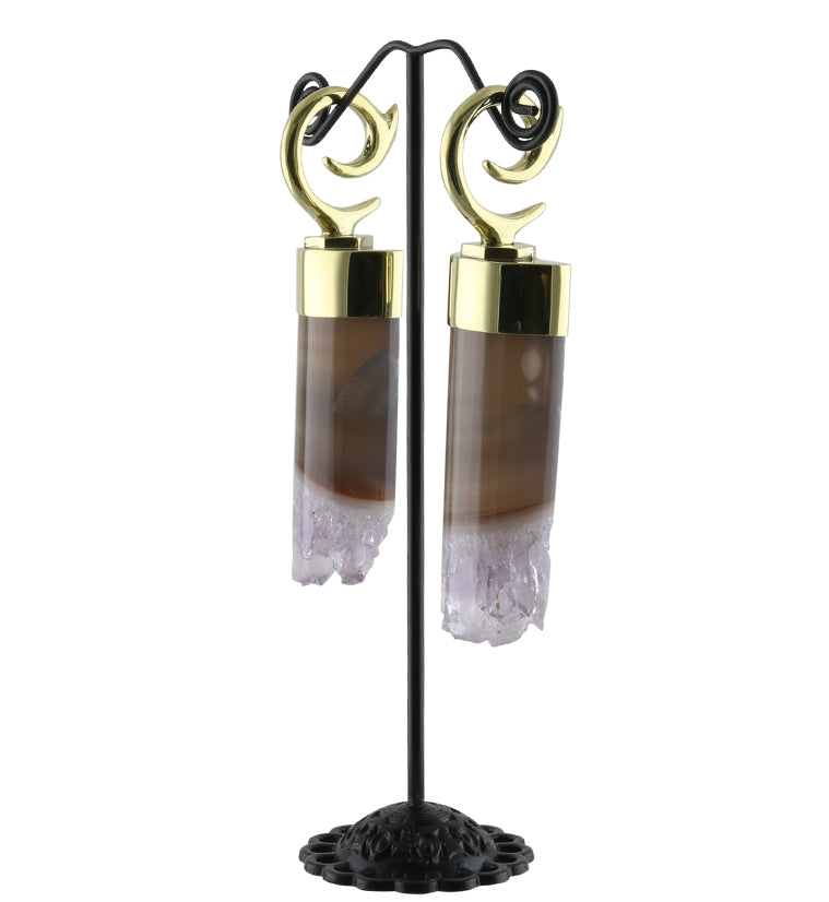 Scantily Amethyst Stone Ear Weights