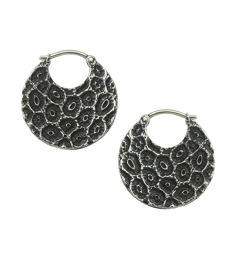 Sea Coral White Brass Hangers / Earrings