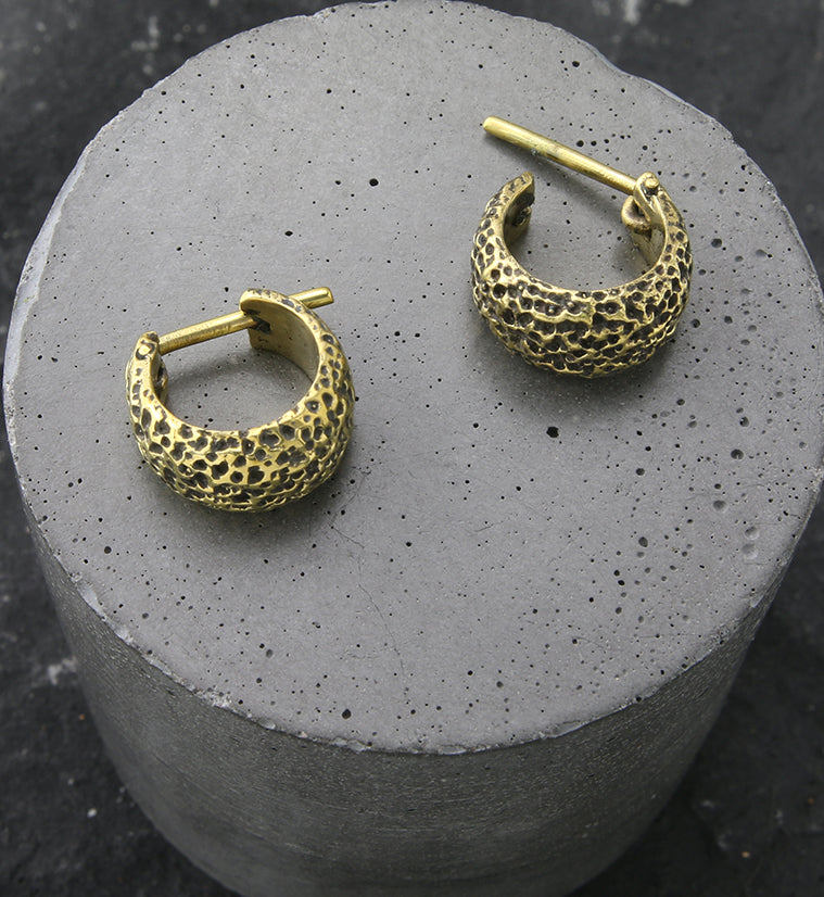 Sea Sponge Brass Hinged Rings