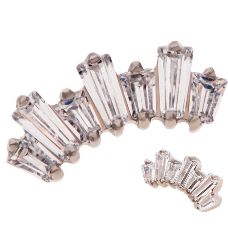 Septennial CZ Threadless Titanium Top