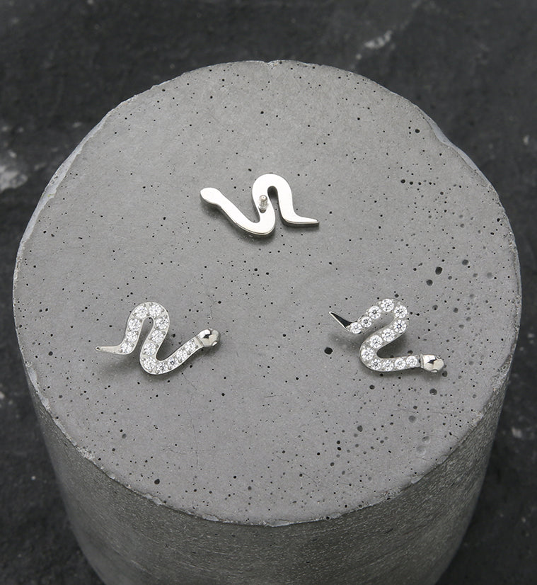 Serpent CZ Internally Threaded Titanium Top