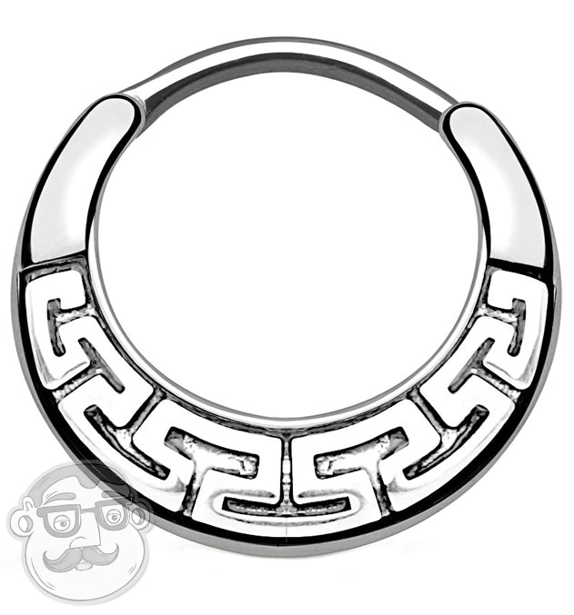 16G Gold Aztec Brass Septum Clicker