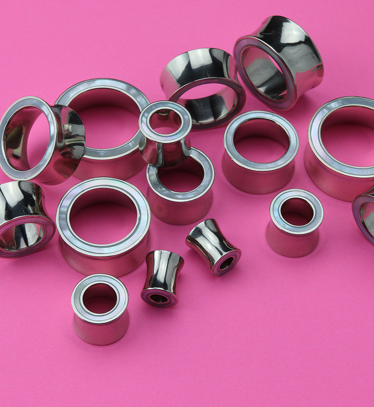 White Brass Mother of Pearl Tunnels