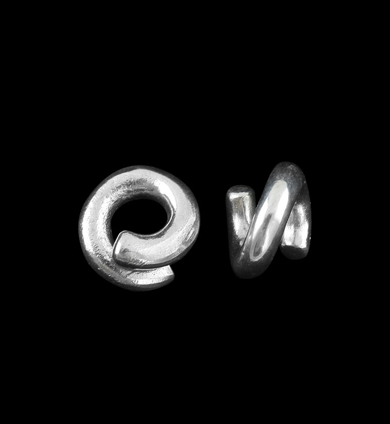 Coil White Brass Ear Weights