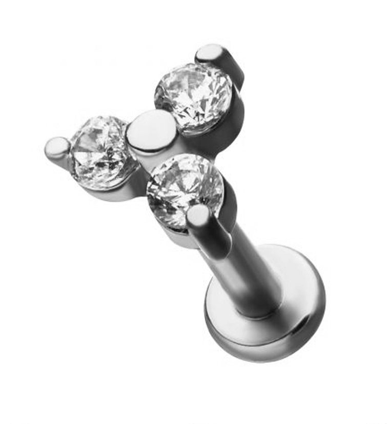 18G Trinity CZ Labret