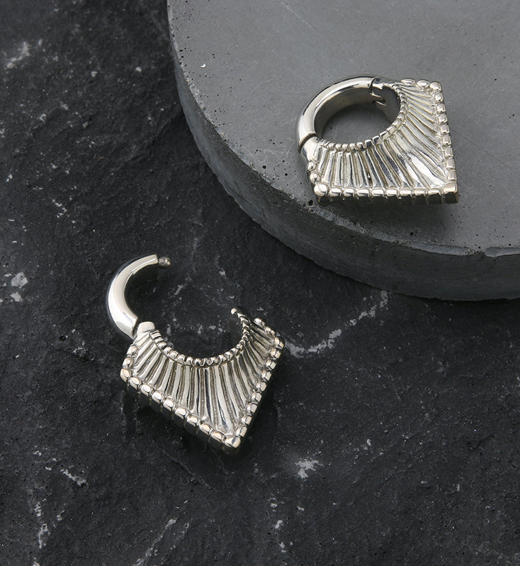 Flection White Brass Hinged Ear Weights