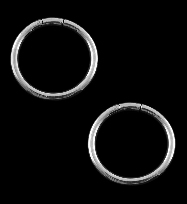 Silver Hoop Ear Weights